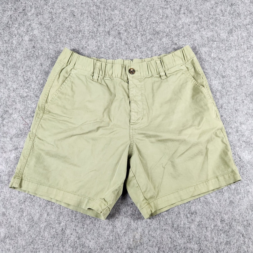 Bearbottom Chino Shorts Men L Green 7 Inch Inseam Stretch Casual Summer Preppy